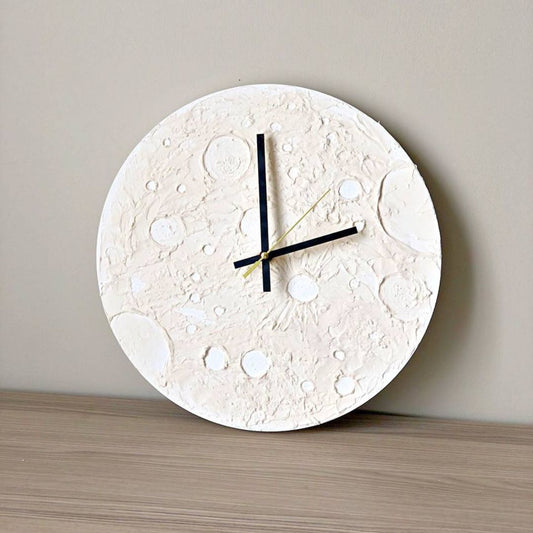 Handmade moon wall clock