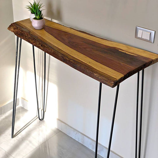 Natural wooden console
